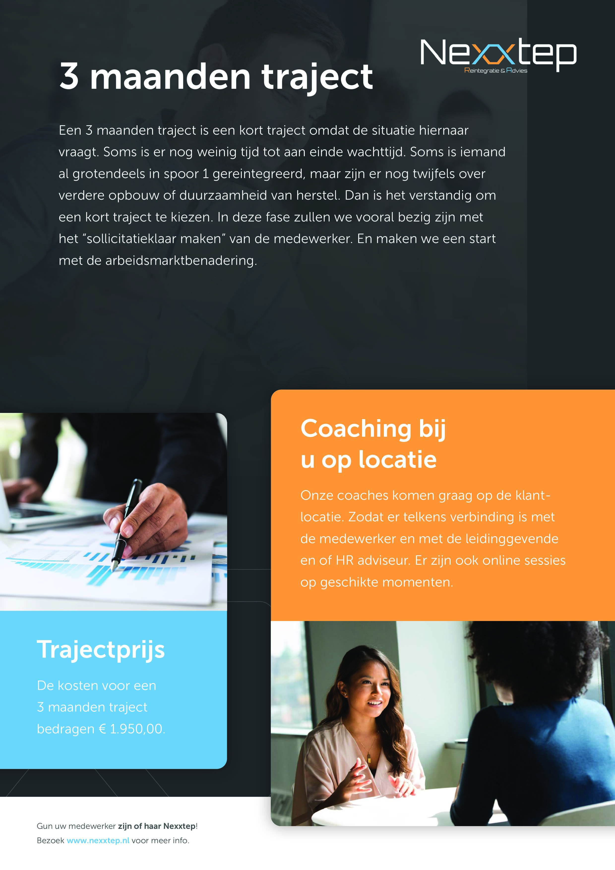 NEXXTEP flyer spoor 2 trajecten 3 maanden